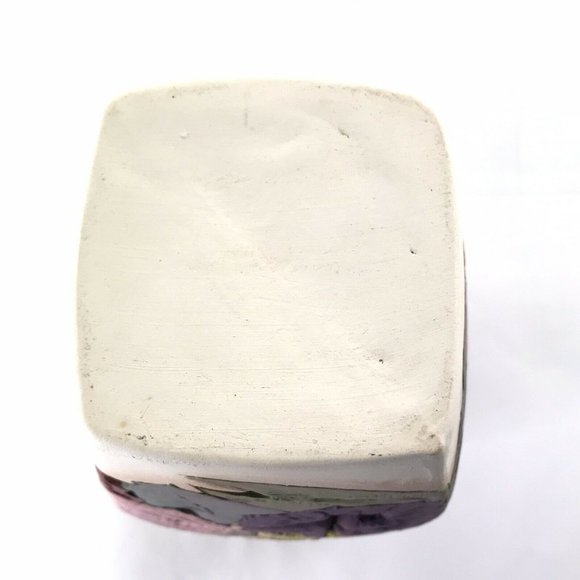 John Davis Pottery Ceramic Vase 12" Sculpted Inlaid Floral Bouquet With Birds - Picture 8 of 10